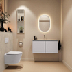 MONDIAZ TURE-DLUX Meuble toilette - 100cm - Cale - EDEN - vasque Opalo - position centrale - sans trou de robinet SW1104216