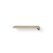 Looox Wood collection Solo plan sous vasque - 120x46cm - Avec porte-serviettes (droite) noir mat - Chêne massif Old grey SW108671
