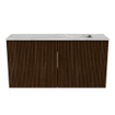 Mondiaz JOYA-DLUX Meuble de salle de bains 80cm - couleur Walnut - Vasque FAYE position Droite 1 trou de robinet couleur Glace SW1422394
