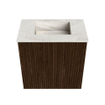 Mondiaz JOYA-DLUX Meuble de toilette 40cm - couleur Walnut - Vasque FAYE position Milieu Sans trou de robinet couleur Ostra. SW1422558