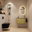 MONDIAZ TURE-DLUX Meuble toilette - 80cm - Oro - EDEN - vasque Opalo - position droite - 1 trou de robinet SW1104476