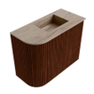 Mondiaz JOYA-DLUX 51.6cm toiletmeubel - ronding links kleur Ruby - Wastafel FAYE positie Rechts 1 kraangat kleur Saba. SW1425608