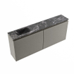 MONDIAZ TURE-DLUX Meuble toilette - 120cm - Smoke - EDEN - vasque Lava - position gauche - sans trou de robinet SW1104083