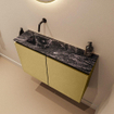 MONDIAZ TURE-DLUX Meuble toilette - 80cm - Oro - EDEN - vasque Lava - position gauche - sans trou de robinet SW1103910