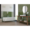 Terravito Dalmira carreau mural - 7,5x30cm - 8,6mm - Rectangulaire - Vert brillant SW159349