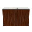 Mondiaz JOYA-DLUX 60cm meuble de salle de bains - couleur Ruby - Vasque FAYE position Gauche 1 trou de robinet couleur Ostra. SW1423766