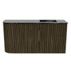 Mondiaz JOYA-DLUX 81.6cm toiletmeubel - ronding links kleur Shadow - Wastafel FAYE positie Rechts Zonder kraangat kleur Lava. SW1422897