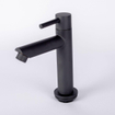 Fortifura Calvi - Ensemble lave-main avec robinet bas à poser, bonde push-open et siphon design noir mat SW798600