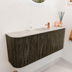 Mondiaz JOYA-DLUX 103.2cm toiletmeubel - ronding links en rechts kleur Shadow - Wastafel FAYE positie Midden 1 kraangat kleur Ostra. SW1423056