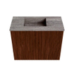 Mondiaz JOYA-DLUX 50cm toiletmeubel - kleur Ruby - Wastafel FAYE positie Links Zonder kraangat kleur Oza. SW1425496