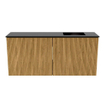 Mondiaz JOYA 90cm meuble de salle de bains - couleur Oak - Vasque FAYE position Droite Sans trou de robinet couleur Urban. SW1421191