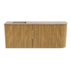 Mondiaz JOYA-DLUX 101.6cm meuble de salle de bains avec WC - arrondi droit couleur Chêne - Vasque FAYE position Gauche 1 trou de robinet couleur Saba SW1424217