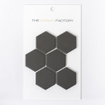 SAMPLE The Mosaic Factory London carreau mosaïque 5.1x5.9x0.6cm pour sol pour intérieur et extérieur Hexagone Céramique Noir SW862047
