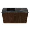 Mondiaz JOYA-DLUX Meuble de salle de bains 70cm - couleur Walnut - Vasque FAYE position Gauche 1 trou de robinet couleur Lava SW1422444