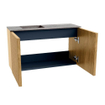 Mondiaz JOYA-DLUX 70cm meuble de toilette - couleur Chêne - Vasque FAYE position Gauche Sans trou de robinet couleur Oza. SW1424082