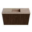 Mondiaz JOYA-DLUX Meuble de salle de bains 70cm - couleur Walnut - Vasque FAYE position Milieu Sans trou de robinet couleur Saba SW1424636