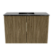 Mondiaz JOYA-DLUX 60cm meuble de salle de bains - couleur Dusk - Vasque FAYE position Milieu 1 trou de robinet couleur Lava. SW1423202