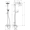 Hansgrohe Crometta s 240 1jet showerpipe avec mitigeur thermostatique bain chrome SW73211