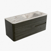 Mondiaz CIRO-DLUX Badkamermeubelset - 120x45x50cm - Solid surface wastafel Frappe - 1 wasbak Rechts - 1 kraangat - 2 lades - Shadow SW1532011