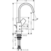 Hansgrohe Vivenis Mitigeur de lavabo - 21cm - monocommande - bec orientable - tirette de vidage - bronze brossé SW1387707