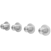 IVY Concord Afbouwdeel - voor Inbouwthermostaat - 3 stopkranen - symmetry - ronde rozetten - RVS316 - geborsteld SW1030912