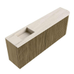 Mondiaz JOYA-DLUX Meuble de salle de bains - 111,6cm - arrondi droit couleur Dusk - Vasque FAYE position Gauche 1 trou de robinet couleur Meli SW1425859