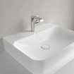 Villeroy & Boch Finion lavabo - underside rectifiée 1 trou de robinet 60x47cm - Ceramic+ avec trop-plein dissimulé stone white SW209550