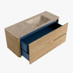 Mondiaz CIRO-DLUX Badkamermeubelset - 120x45x50cm - Solid surface wastafel Arena - 1 wasbak Rechts - zonder kraangaten - 2 lades - Oak SW1531433