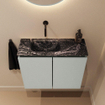 MONDIAZ TURE-DLUX Meuble de toilettes 60 cm Greey. EDEN lavabo Lava position gauche. Sans trou de robinet. SW1103848