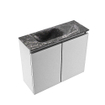 MONDIAZ TURE-DLUX Meuble toilette - 60cm - Plata - EDEN - vasque Lava - position gauche - sans trou de robinet SW1103998