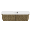Mondiaz JOYA 123.2cm toiletmeubel - ronding links en rechts kleur Dusk - Wastafel FAYE positie Midden Zonder kraangat kleur Talc. SW1421626