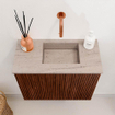Mondiaz JOYA-DLUX 50cm toiletmeubel - kleur Ruby - Wastafel FAYE positie Rechts Zonder kraangat kleur Saba. SW1425571