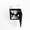 Meuble de salle de bain Mondiaz Fowy 40x50x23cm urban mat 0 trous de robinet lavabo : centre 1 porte solid surface avec plan MDF couleur lavabo : blanc SW760855