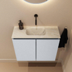 MONDIAZ TURE-DLUX Meuble de toilettes 60 cm Clay. Lavabo EDEN Ostra position milieu. Sans trou de robinet. SW1104755