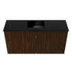 Mondiaz JOYA 80cm toiletmeubel - kleur Walnut - Wastafel FAYE positie Midden 1 kraangat kleur Urban. SW1421325