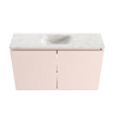 MONDIAZ TURE-DLUX Meuble de toilette 80 cm Rosee. Lavabo EDEN Ostra position milieu. Avec 1 trou de robinet. SW1105032