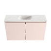 MONDIAZ TURE-DLUX Meuble toilette - 80cm - Rosee - EDEN - vasque Ostra - position centrale - 1 trou de robinet SW1105032