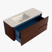 Mondiaz CIRO-DLUX Badkamermeubelset - 120x45x50cm - Solid surface wastafel Meli - 1 wasbak Links - 1 kraangat - 2 lades - Ruby SW1533834