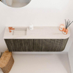 Mondiaz JOYA-DLUX 101.6cm toiletmeubel - ronding rechts kleur Shadow - Wastafel FAYE positie Links 1 kraangat kleur Meli. SW1424913