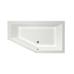 Xenz Society Baignoire d'angle - 160x90x53 - bonde Centrale - Droite - acrylique - blanc mat SW103352