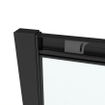 Saniclass Kay Cabine de douche 100x100x185cm Quart de rond verre clair profilé noir mat SW541209