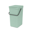 Brabantia Sort & Go Afvalemmer - 16 liter - hengsel - met beugel - jade green SW1117369