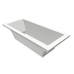 Xenz Society Duobad - 190x80x53 - afvoer Midden - acryl - wit SW103095
