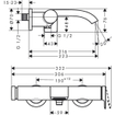Hansgrohe Vivenis ééngreeps badmengkraan opbouw chroom SW647118