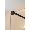 Fortifura Galeria Paroi de douche - 120x200cm - paroi en verre arrondie - droite - verre mat - barre de fixation murale - noir mat SW1426469