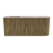 Mondiaz JOYA-DLUX Meuble de salle de bains 101.6cm - arrondi droit couleur Dusk - Vasque FAYE position Gauche 1 trou de robinet couleur Saba SW1426095