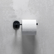 Clou Flat toiletrolhouder 16.5x4.8cm zonder klep Zwart mat SW86591