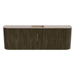 Mondiaz JOYA-DLUX 123.2cm toiletmeubel - ronding links en rechts kleur Shadow - Wastafel FAYE positie Midden Zonder kraangat kleur Saba. SW1425178
