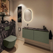 MONDIAZ TURE-DLUX Meuble toilette - 120cm - Army - EDEN - vasque Lava - position gauche - sans trou de robinet SW1103763