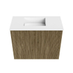 Mondiaz JOYA 50cm toiletmeubel - kleur Dusk - Wastafel FAYE positie Links Zonder kraangat kleur Talc. SW1421566